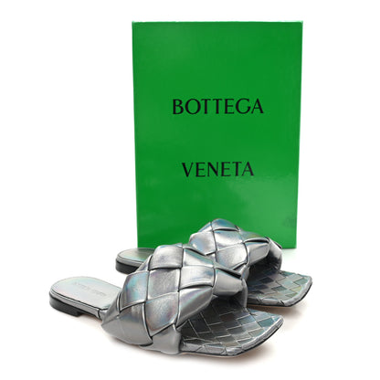 Bottega Veneta Laser Nappa Maxi Intrecciato Lido Flat Sandals 39 Oyster 9 of 9