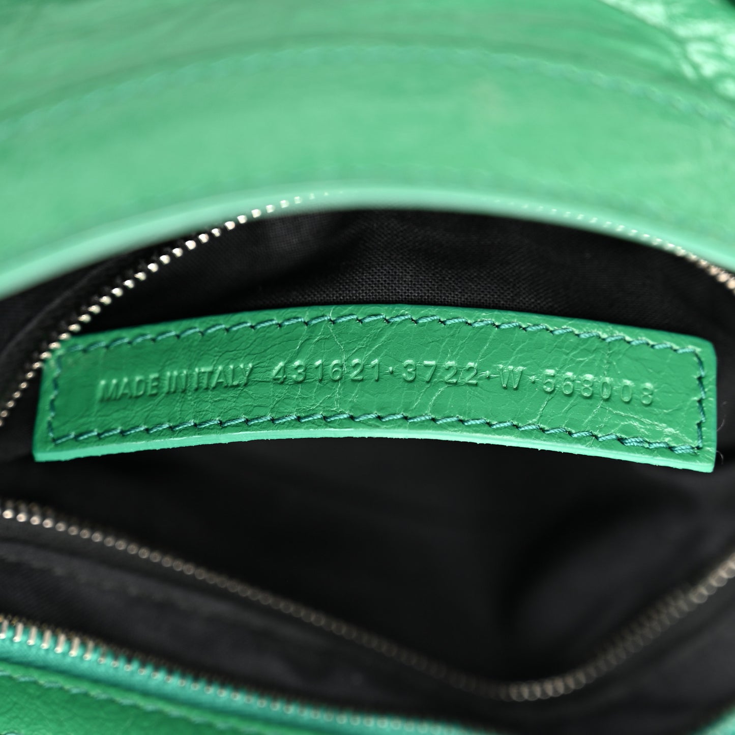 Agneau Classic Silver Hardware S City Magic Green