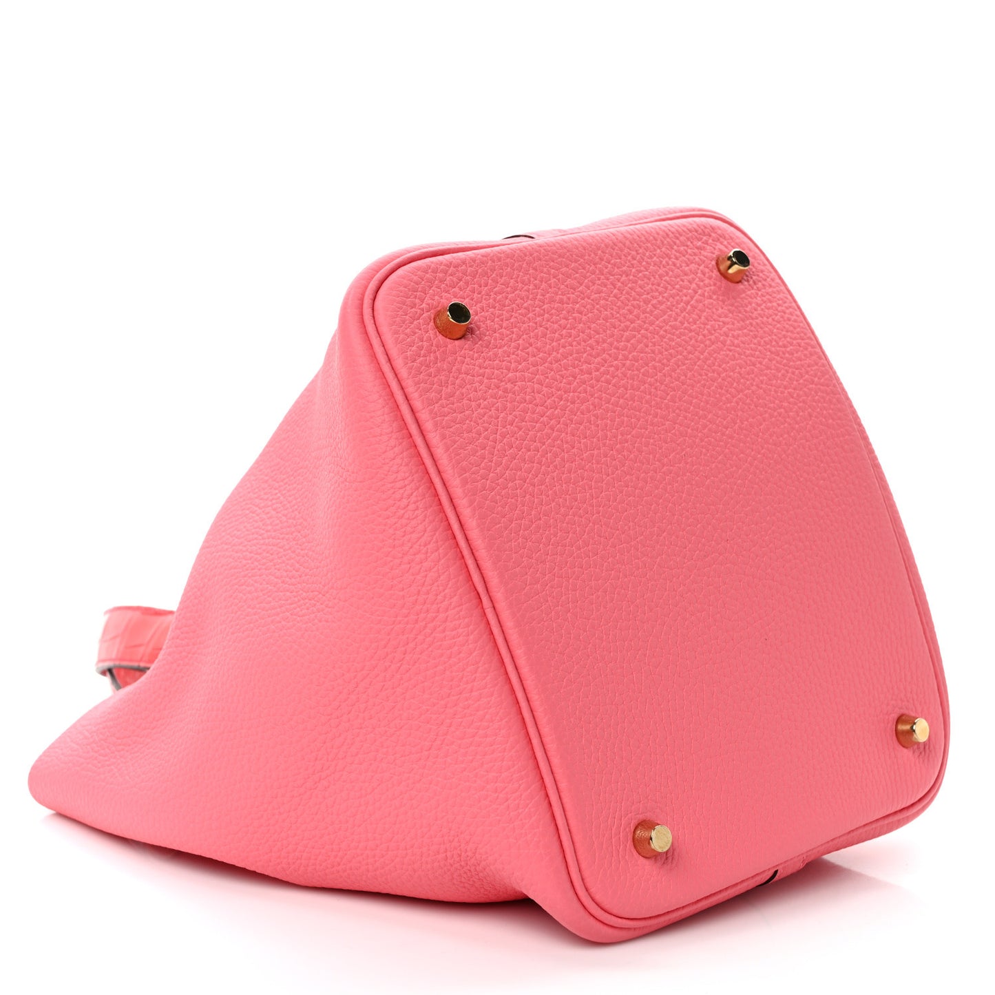 Taurillon Clemence Matte Alligator Picotin Lock Touch 22 Rose Azalee Bougainvillea