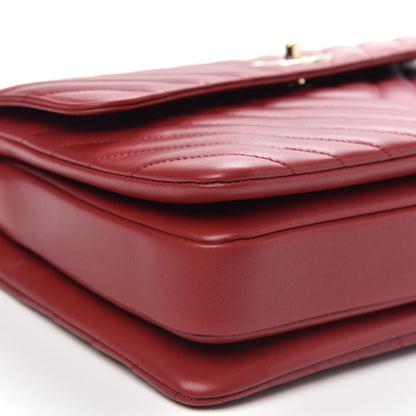 Chanel Lambskin Chevron Quilted Medium Trendy CC Dual Handle Flap Bag Red 10 of 13
