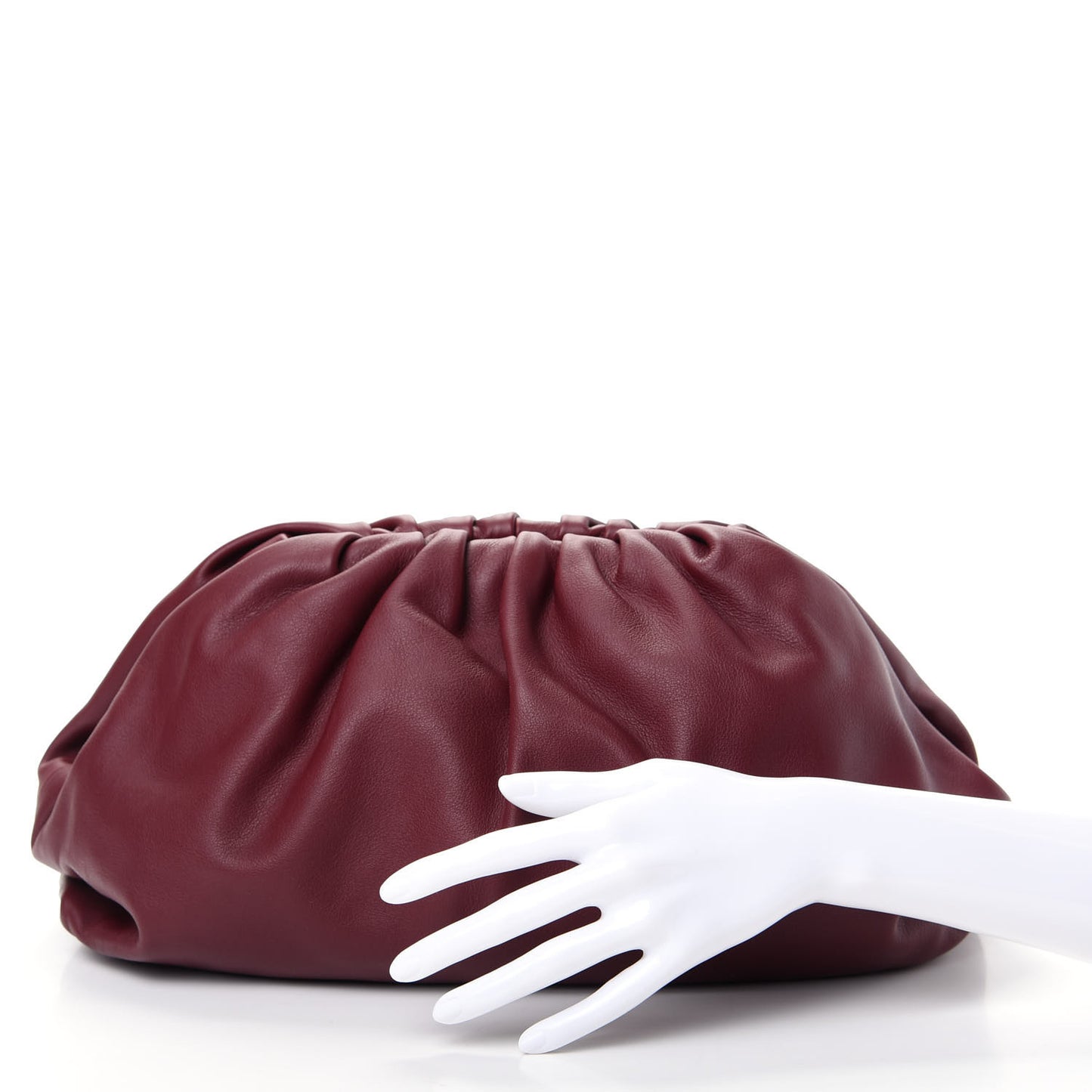 Smooth Butter Calf The Pouch Oversized Clutch Bordeaux