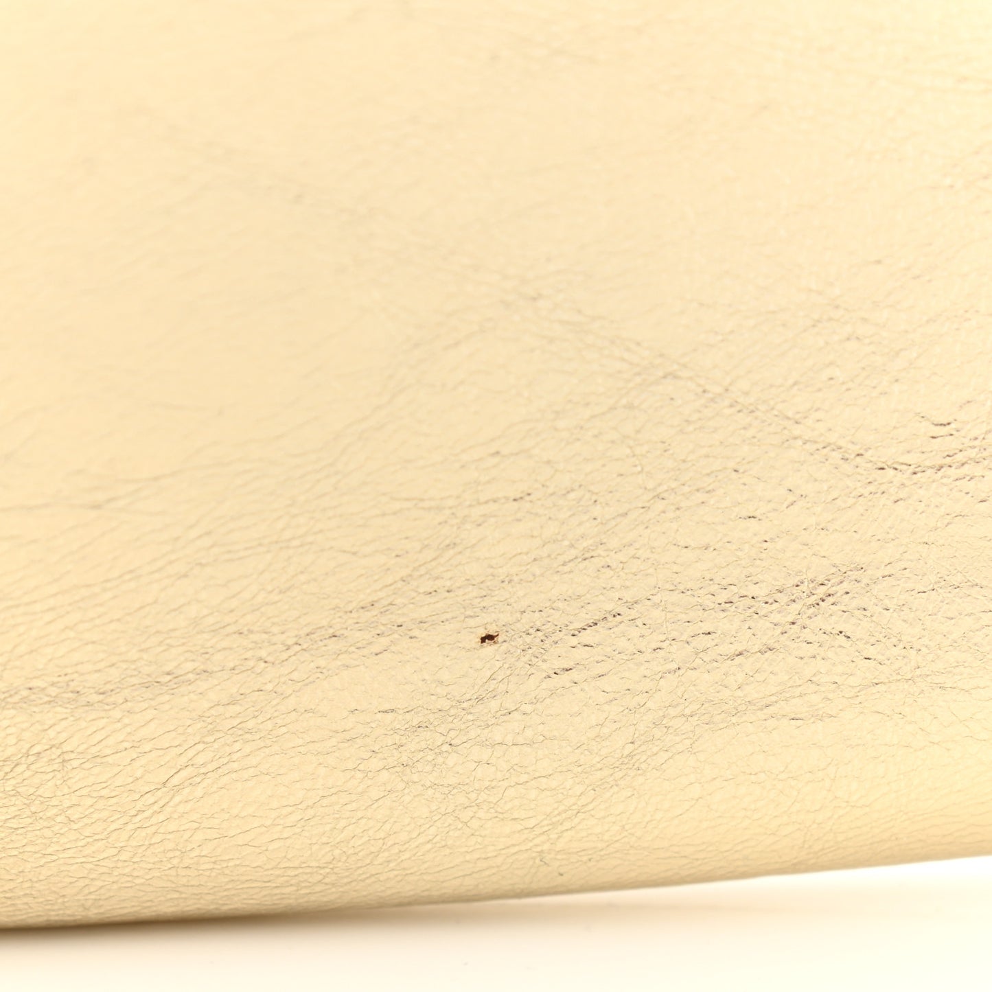 Metallic Textured Calfskin Monogram Large Belle De Jour Clutch Gold