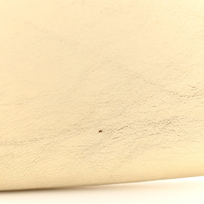 Saint Laurent Metallic Textured Calfskin Monogram Large Belle De Jour Clutch Gold 8 of 9