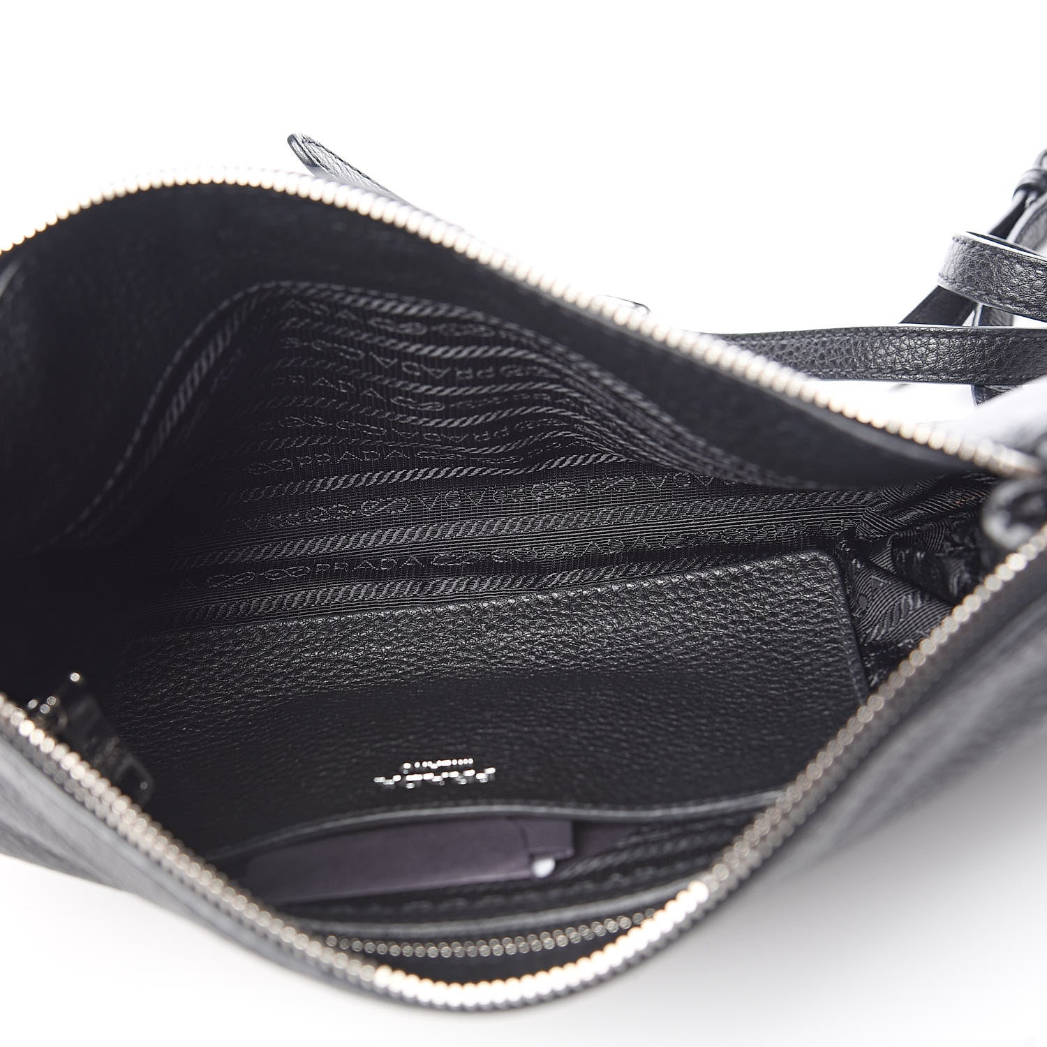 Prada Vitello Daino Crossbody Bag Black 5 of 11