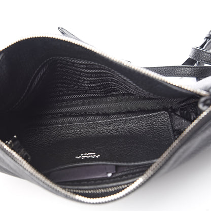 Prada Vitello Daino Crossbody Bag Black 5 of 11