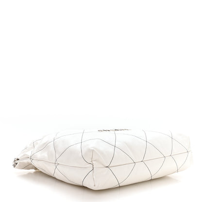 Chanel Shiny Calfskin Quilted Chanel 22 White Black 5 of 11