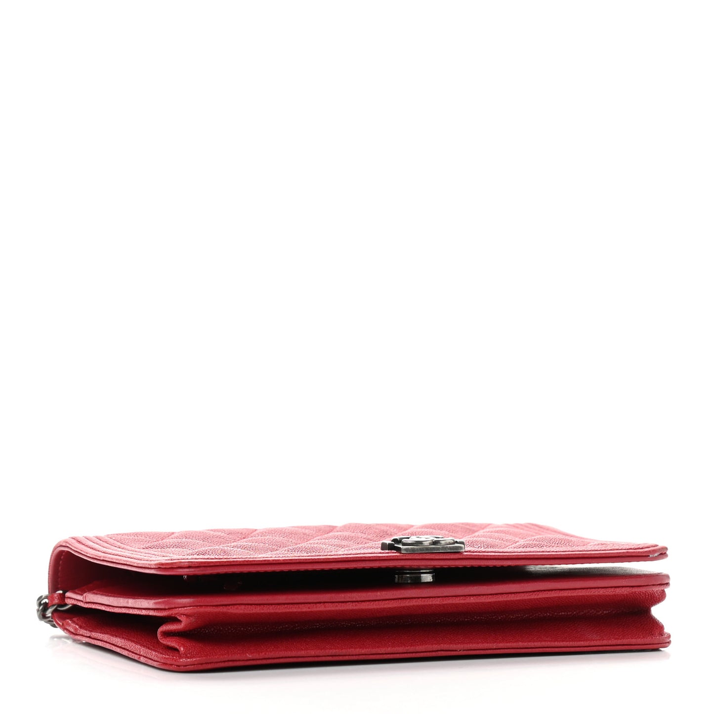 Caviar Quilted Boy Wallet On Chain WOC Red