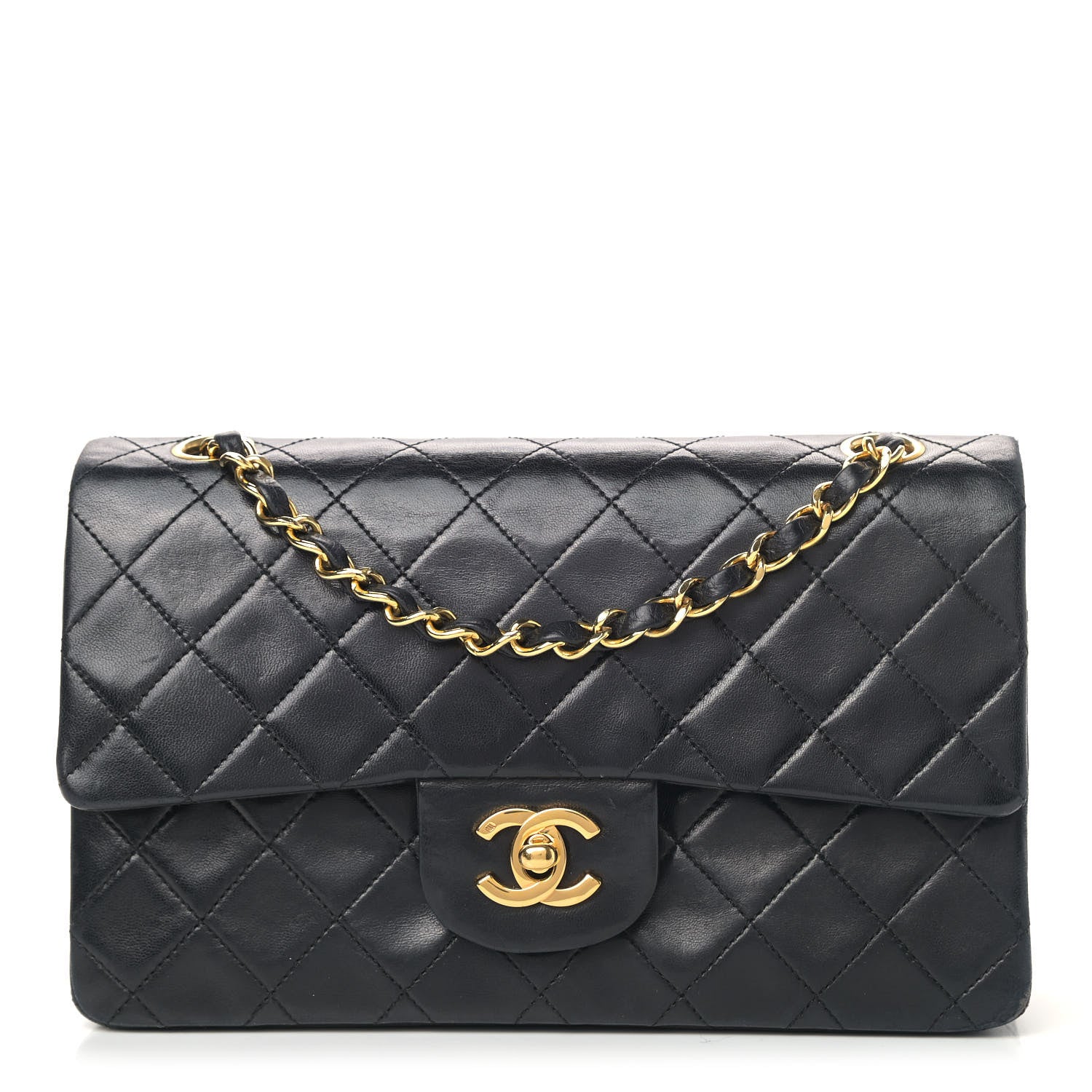 Chanel Lambskin Quilted Small Double Flap Black 1 of 5