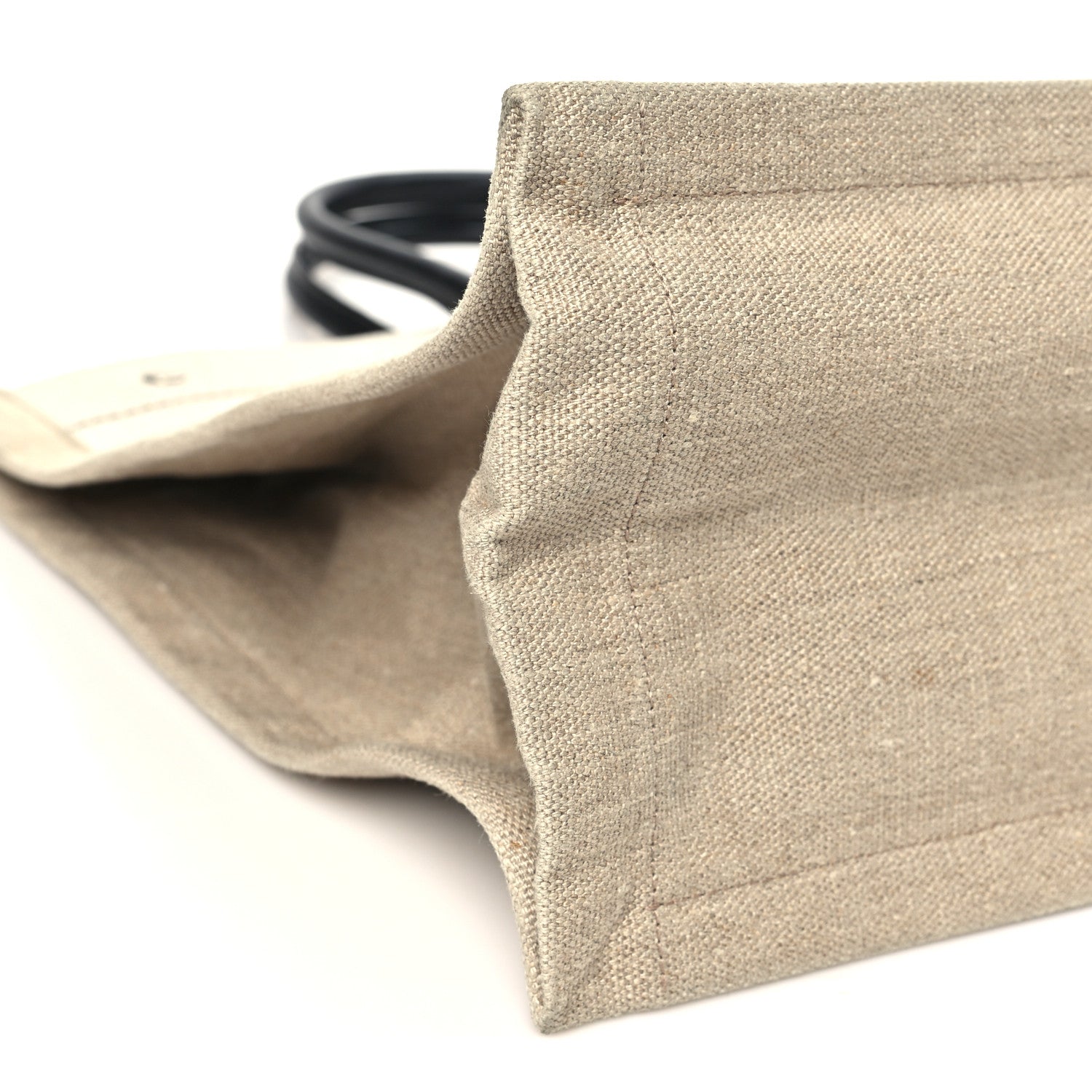 Saint Laurent Linen Calfskin Rive Gauche Tote Optic White 8 of 9