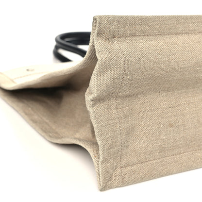Saint Laurent Linen Calfskin Rive Gauche Tote Optic White 8 of 9