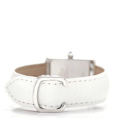 Cartier Stainless Steel Calfskin 24mm Tank Solo Quartz Watch White 3 of 4