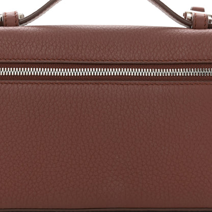 Loro Piana Grained Calfskin L19 Extra Pocket Pouch Kummel 7 of 10