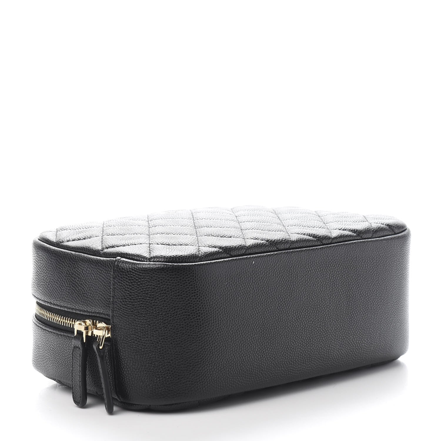 Chanel Caviar Quilted Curvy Pouch Cosmetic Case Black 4 of 7