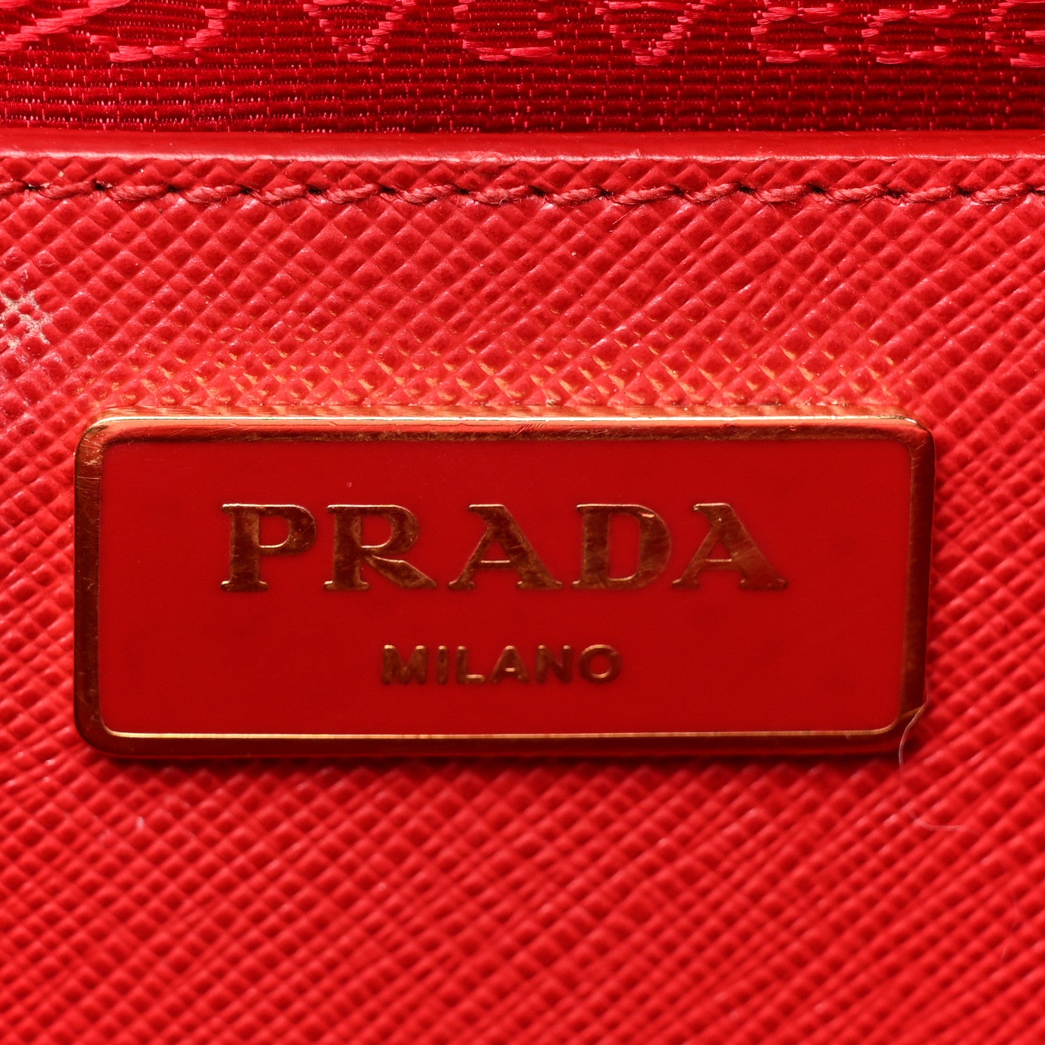 Prada Saffiano Lux Parabole Tote Fuoco 8 of 19