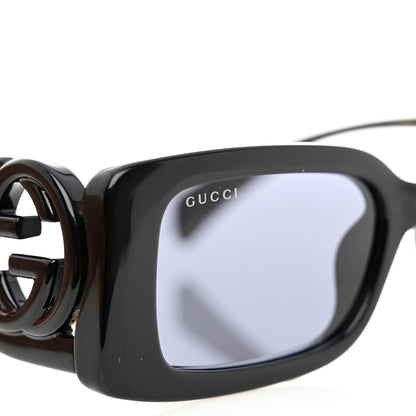 Gucci Acetate Chaise Rectangle Frame Sunglasses GG1325S Black 7 of 8