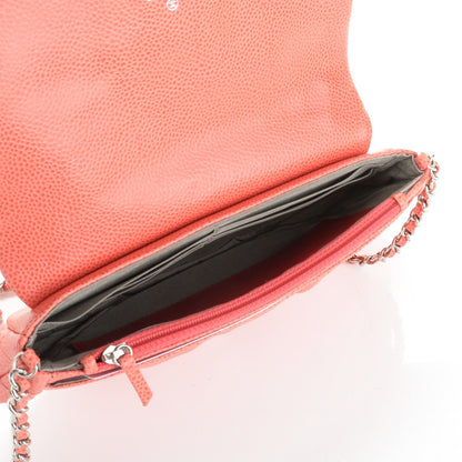 Chanel Caviar Half Moon Wallet On Chain WOC Coral 5 of 8