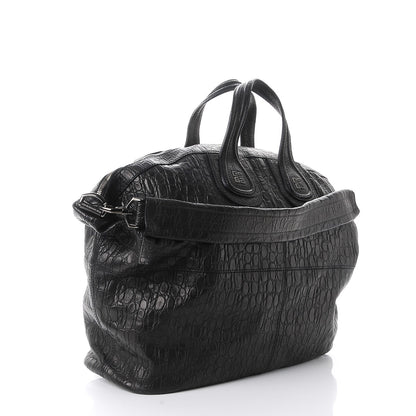 Givenchy Calfskin Crocodile Embossed Large Nightingale Black 3 of 7
