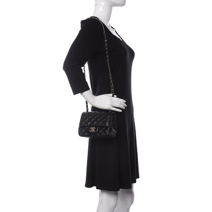 Chanel Lambskin Quilted Mini Square Flap Black 2 of 10