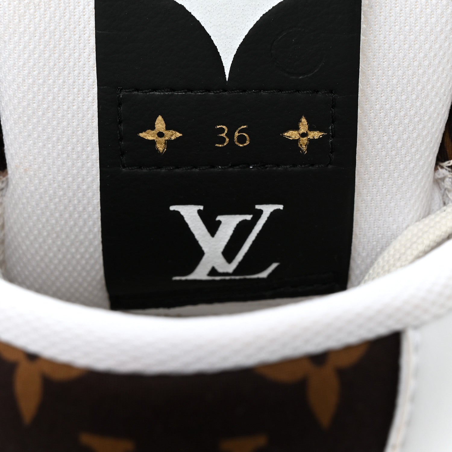Louis Vuitton Recycled Polyester Charlie Sneakers 36 White Cacao Brown 7 of 10