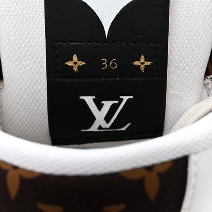 Louis Vuitton Recycled Polyester Charlie Sneakers 36 White Cacao Brown 7 of 10