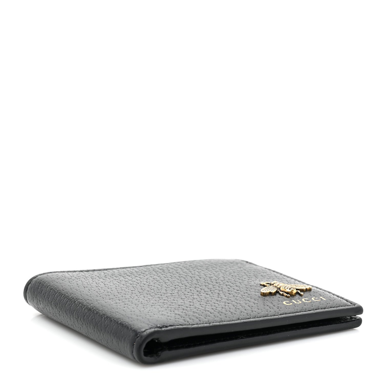 Gucci Calfskin Bee Bi-Fold Wallet Black 4 of 12