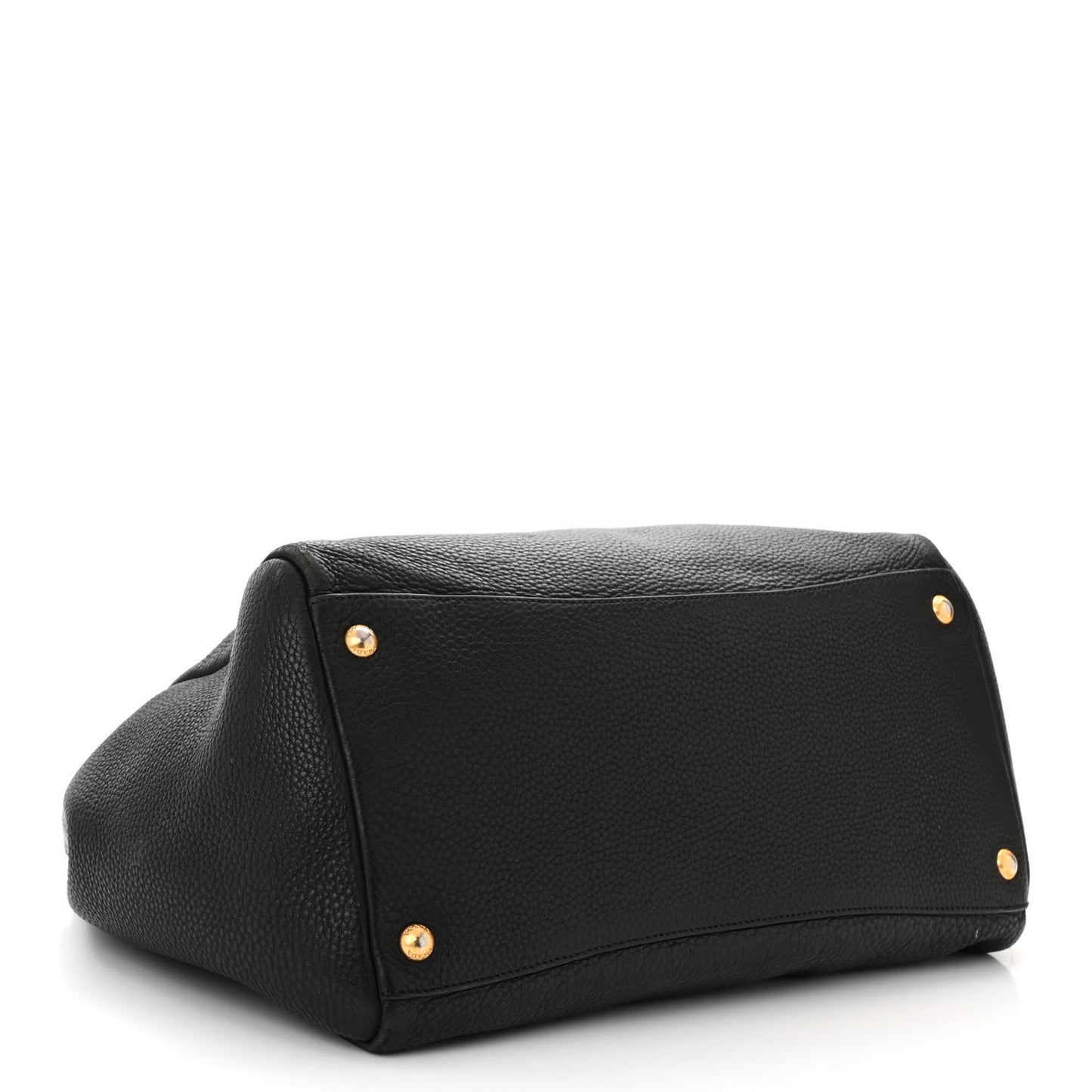 Vitello Daino Shopping Satchel Black
