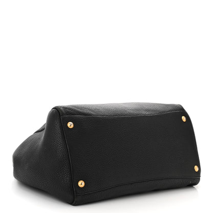 Prada Vitello Daino Shopping Satchel Black 4 of 17