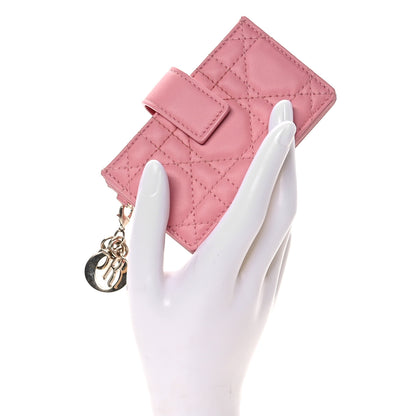 Christian Dior Lambskin Cannage Lady Dior 5-Gusset Card Holder Light Pink 2 of 8