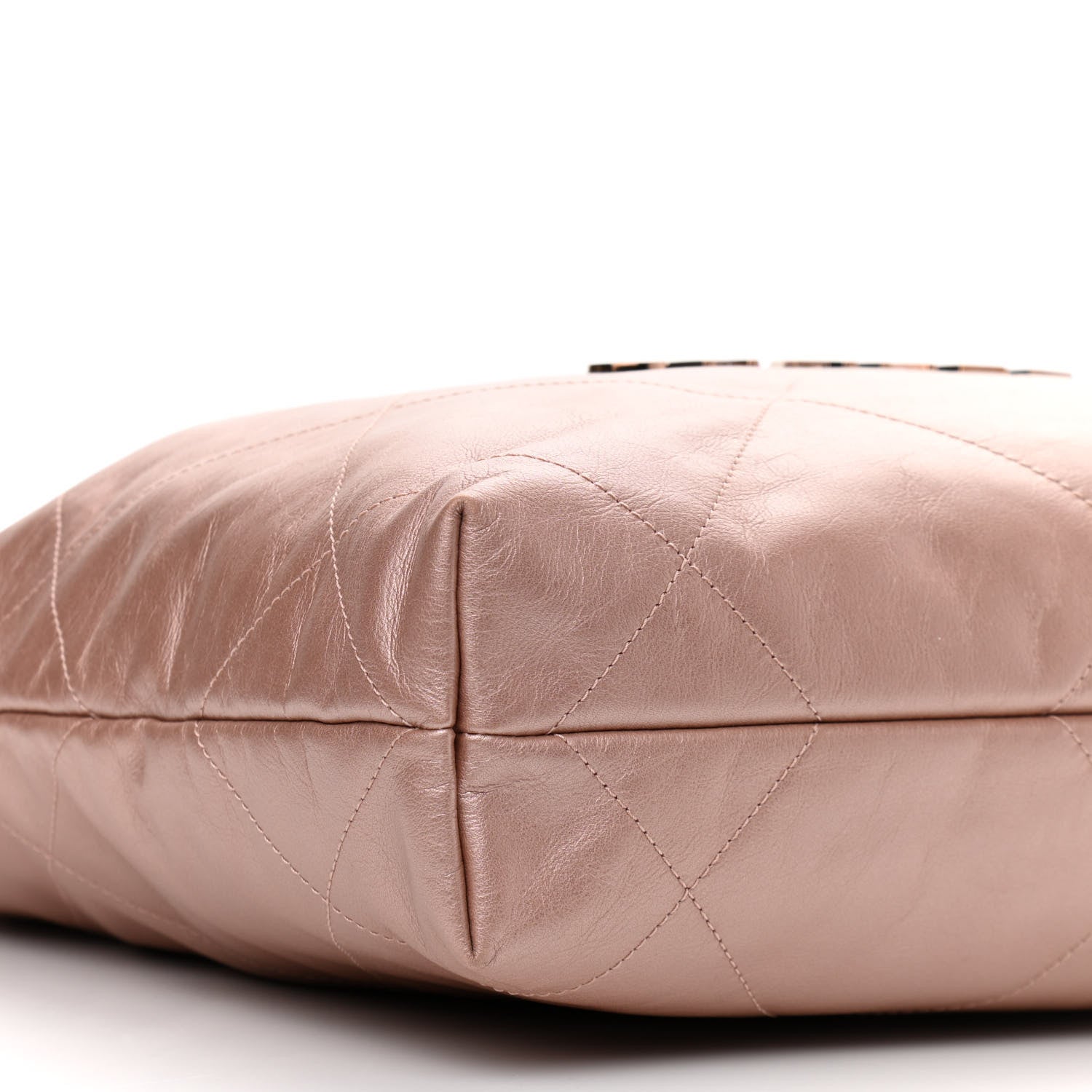 Chanel Metallic Calfskin Quilted Small Chanel 22 Pink 8 of 11