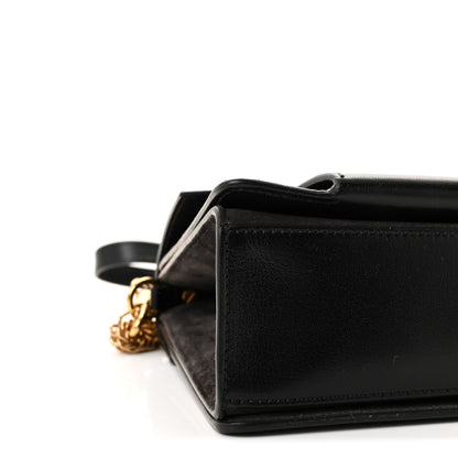 Givenchy Sugar Goatskin Suede Medium GV3 Shoulder Bag Black Grey 8 of 9