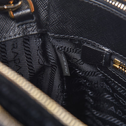 Prada Saffiano Medium Galleria Double Zip Tote Black 8 of 19