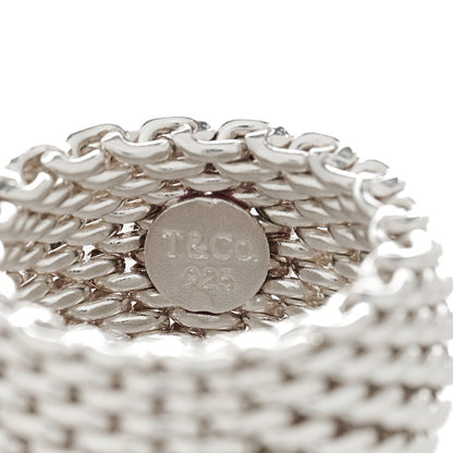 Tiffany Sterling Silver Somerset Mesh Ring 45 3.25 4 of 5