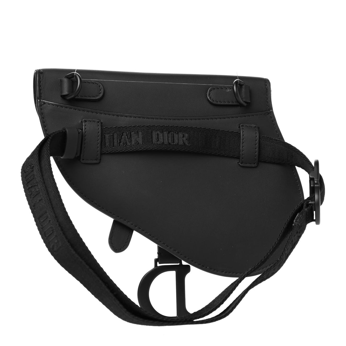 Ultra Matte Calfskin Saddle Belt Bag Black