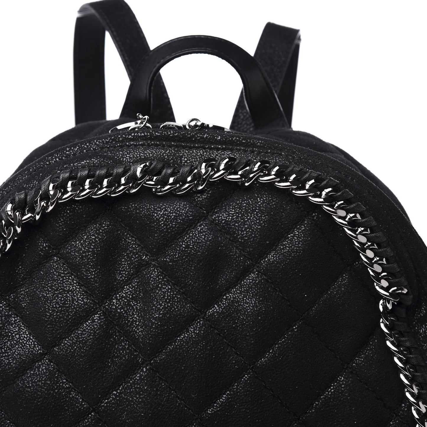 Shaggy Deer Quilted Falabella Backpack Black