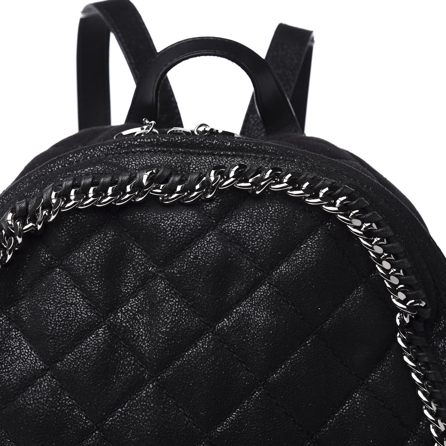 Stella McCartney Shaggy Deer Quilted Falabella Backpack Black 9 of 9