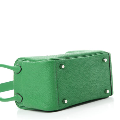 Hermes Taurillon Clemence Mini Lindy 20 Bambou 4 of 11