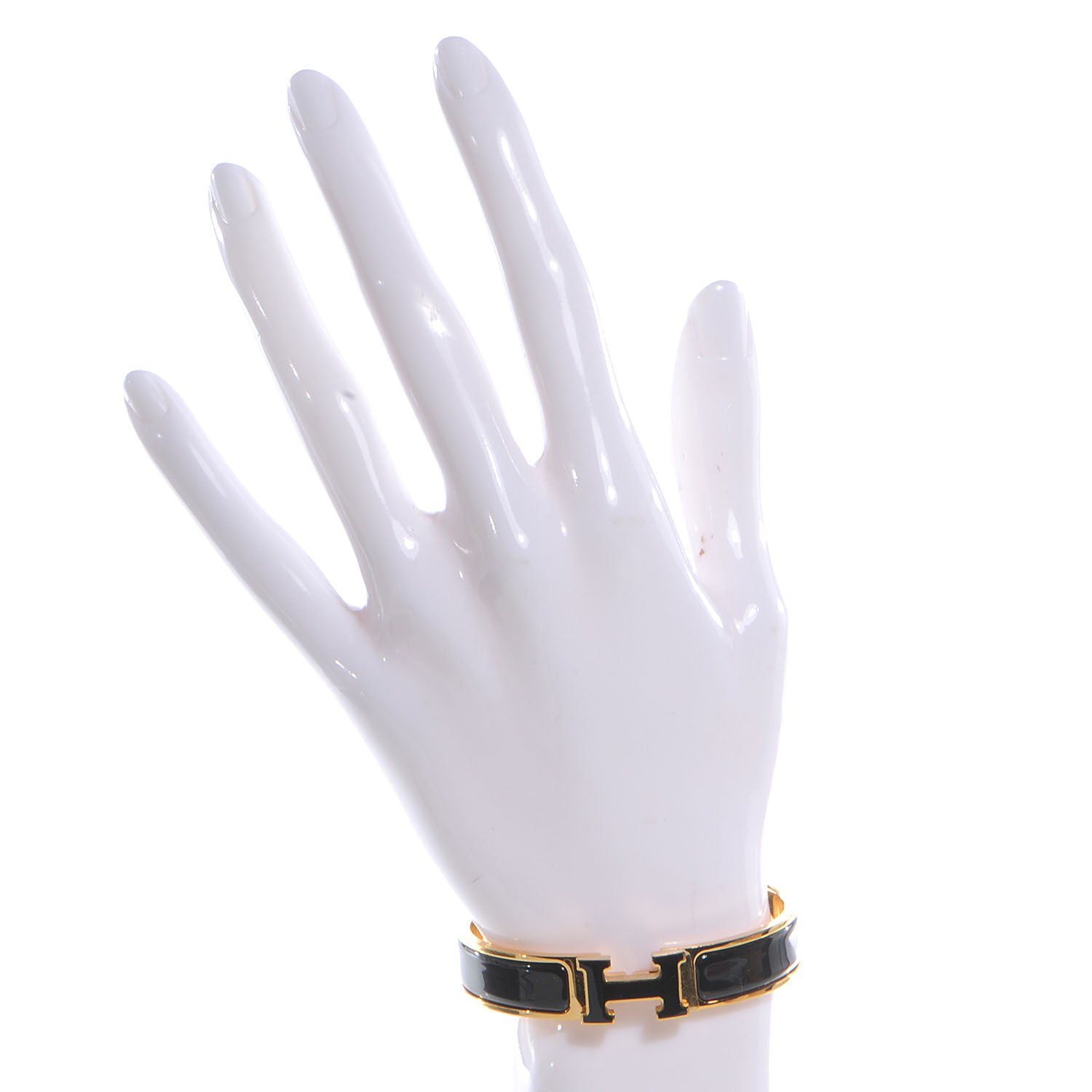 Hermes Enamel Narrow Clic Clac H Bracelet PM Black 2 of 5