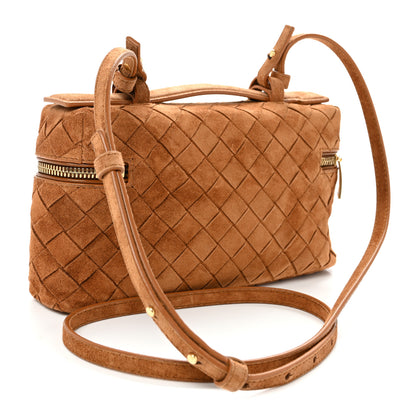 Bottega Veneta Suede Intrecciato Bang Bang Vanity Case Amber 3 of 10