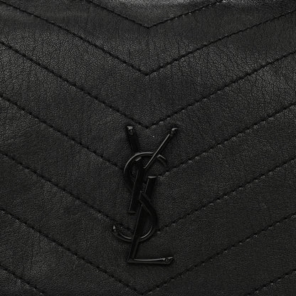 Saint Laurent Vintage Lambskin Chevron Monogram Medium Nolita Black 8 of 12