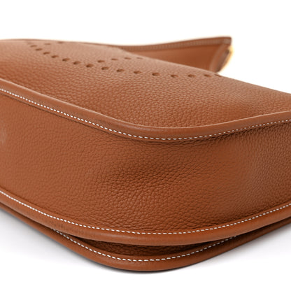 Hermes Taurillon Clemence Evelyne III PM Gold 7 of 10
