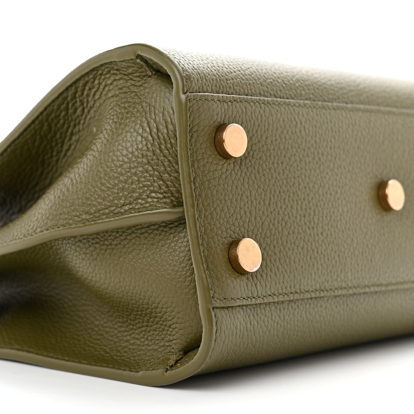 Grained Calfskin Nano Supple Sac De Jour Green