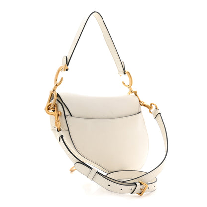 Christian Dior Grained Calfskin Saddle Bag With Strap Latte 3 of 13