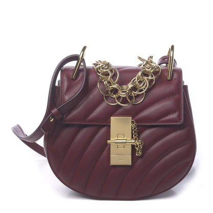 Chloe Calfskin Quilted Mini Drew Bijou Shoulder Bag Plum Purple 1 of 11