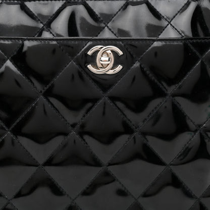 Chanel Patent Quilted Shoulder Bag Black 10 of 16