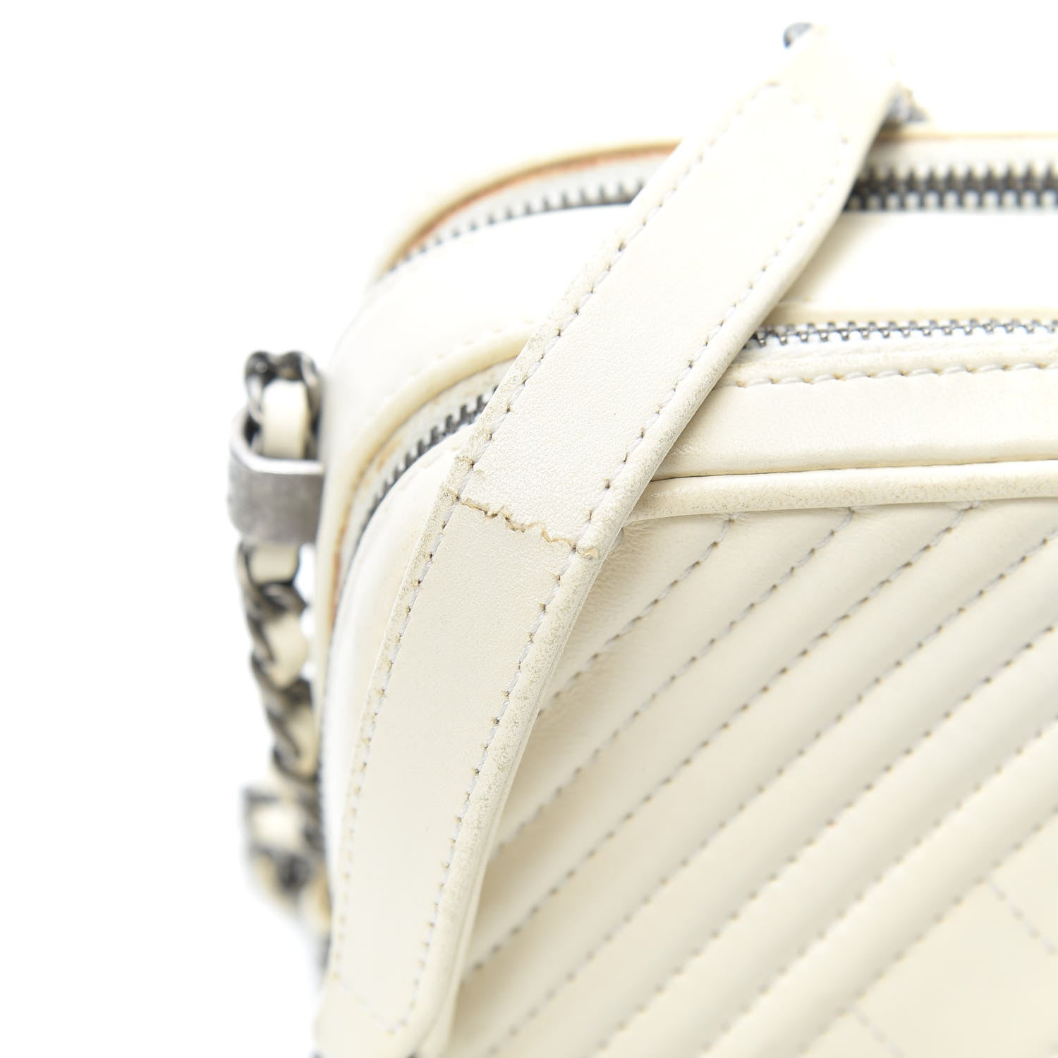 Chanel Lambskin Quilted Mini Coco Boy Camera Bag White 9 of 11