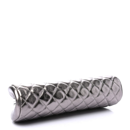 Chanel Metallic Aged Calfskin Quilted Timeless Clutch Silver 3 of 6