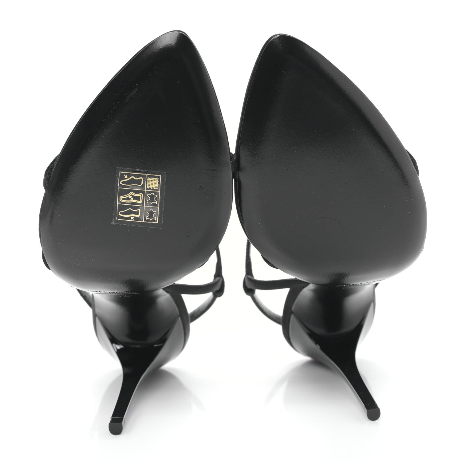 Saint Laurent Crepe Satin Clara 110 Ankle Strap Sandals 36.5 Black 5 of 7