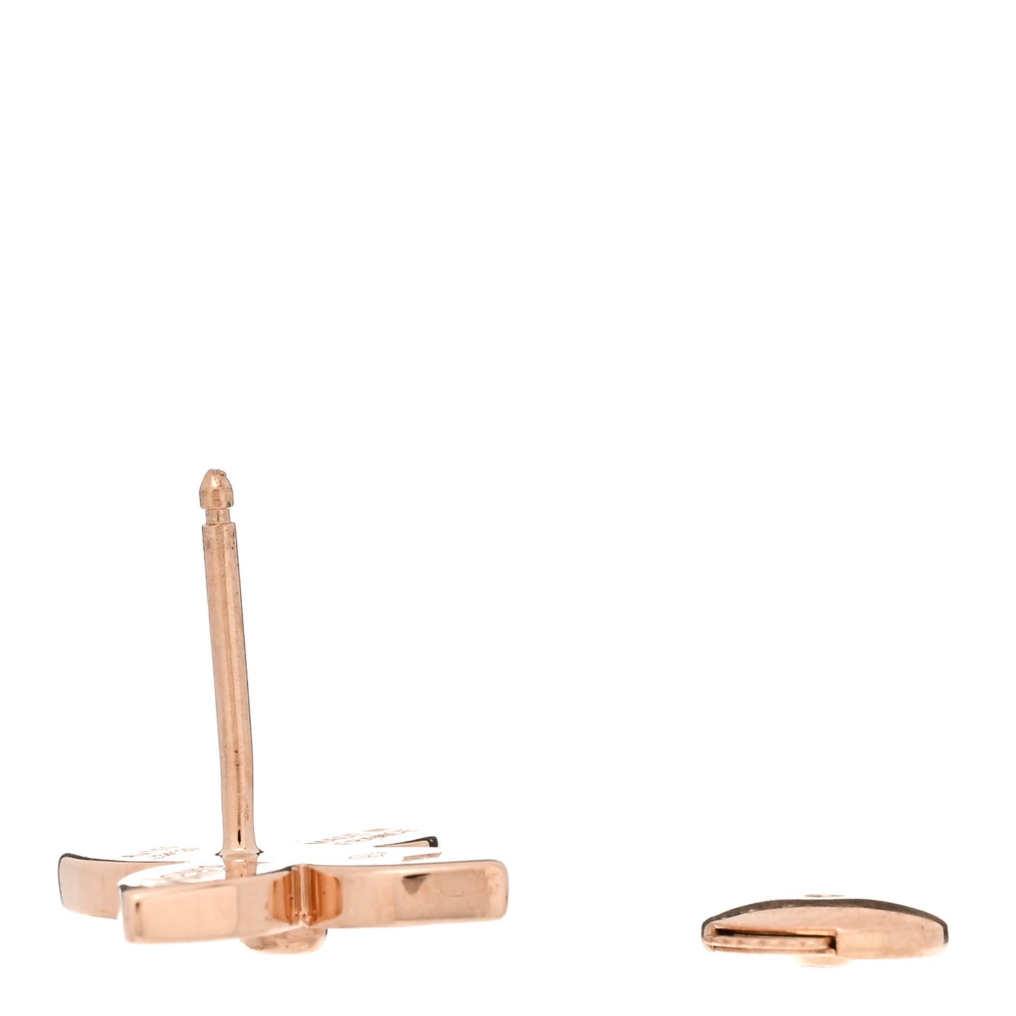 18K Pink Gold Diamond Star Blossom Single Stud Earring