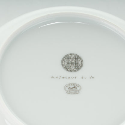 Hermes Porcelain Mosaique Au 24 Platine Cereal Bowl Set of 2 6 of 7