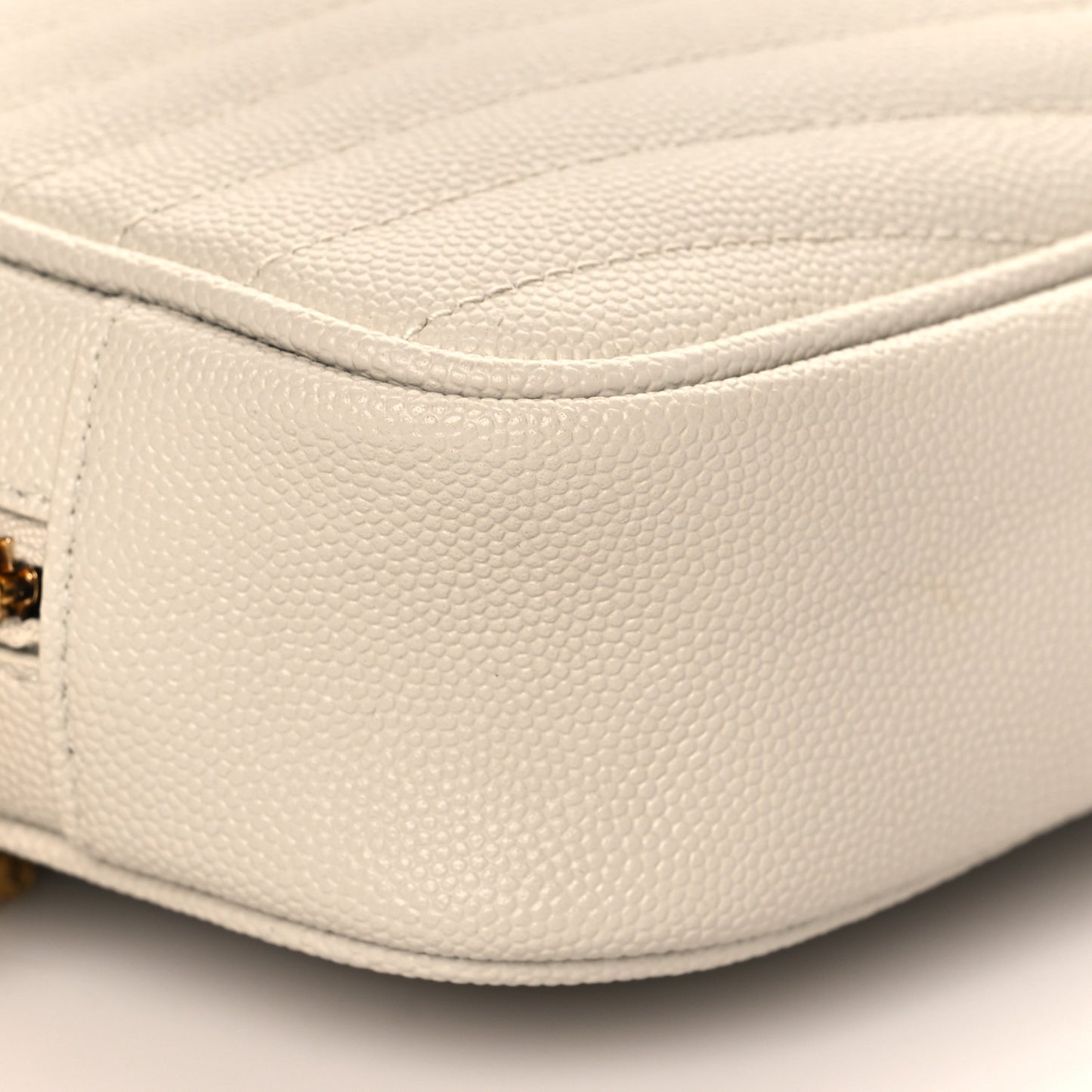 Grain De Poudre Matelasse Monogram Mini Lou Camera Bag Crema Soft